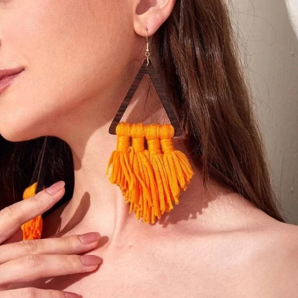 🆕 Tassel Drop Earrings - Picture 3 of 7